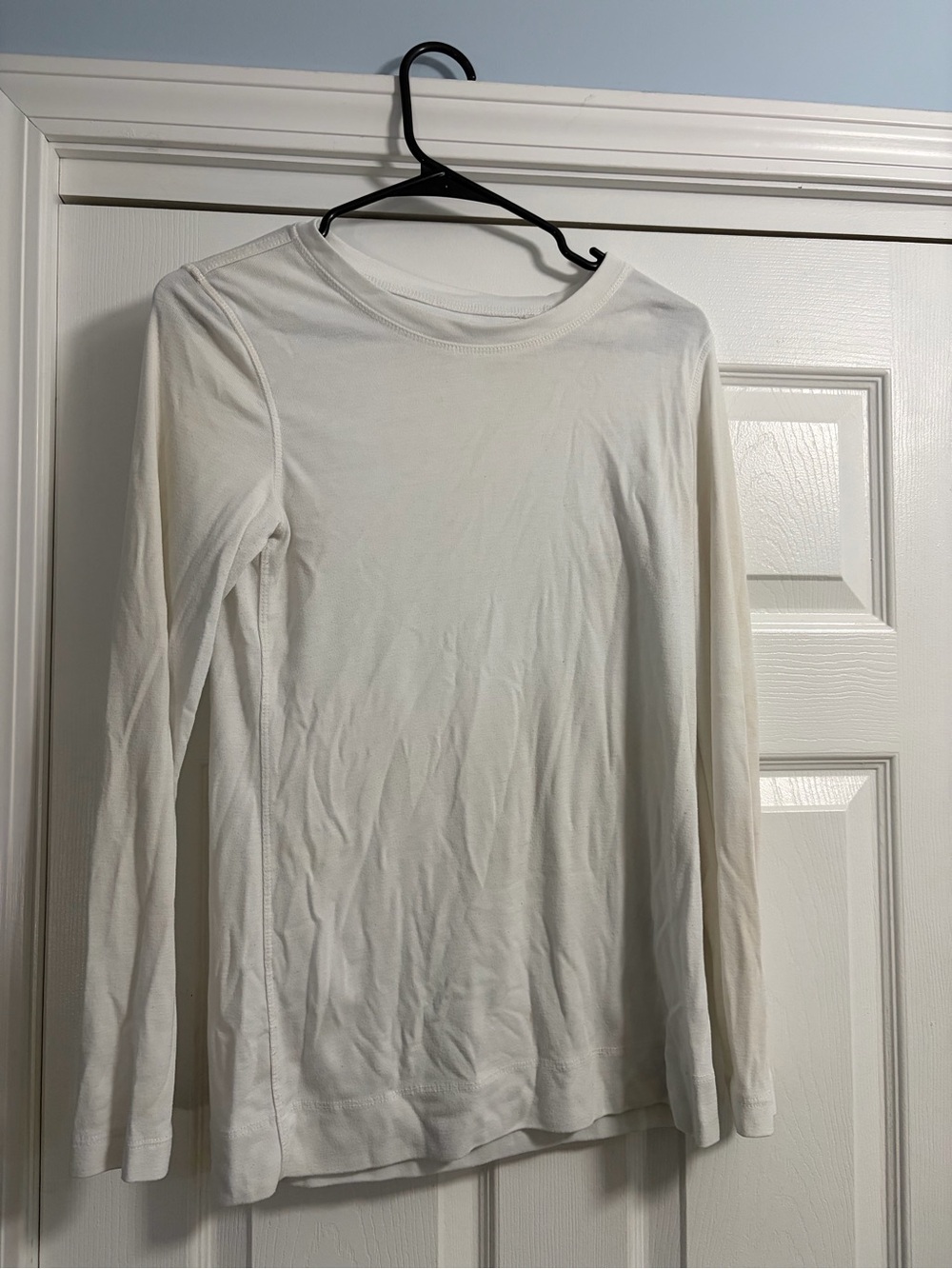 Simply Vera Vera Wang Long-Sleeve Crew Neck Shirt - White